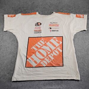 Vintage Tony Stewart Home Depot NASCAR Chase Authentics T-Shirt Men XL White USA
